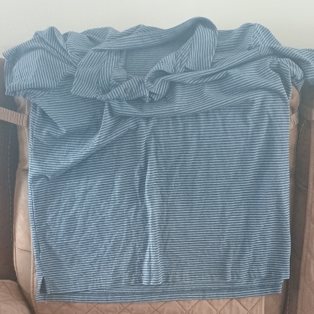 Striped Blue and White Top